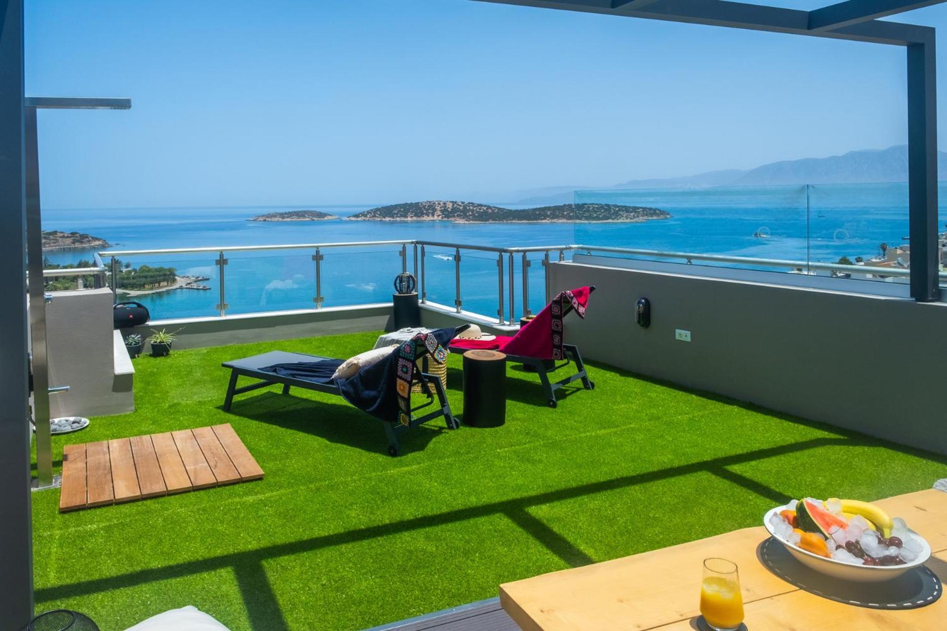 Apartamento Thea Panoramic Sea View Ágios Nikolaos Exterior foto