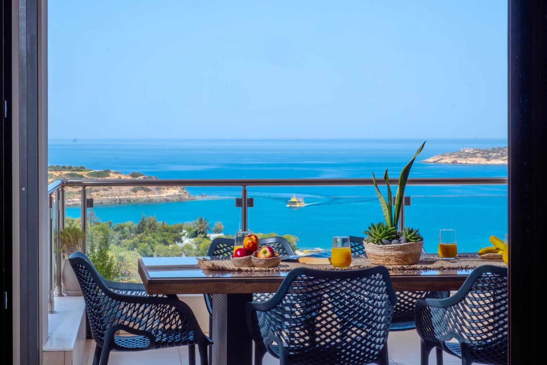 Apartamento Thea Panoramic Sea View Ágios Nikolaos Exterior foto